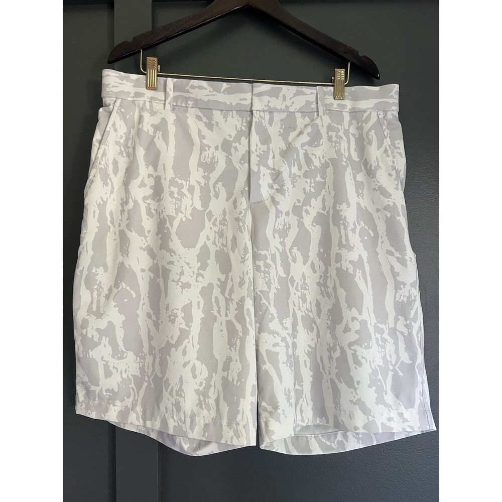 Nike Mens Flec Dri-Fit Golf Shorts Camo White Grey Size 38 10” Inseam